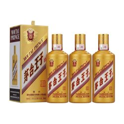 茅台酱香酒 MOUTAI 茅台 金王子 53%vol 酱香型白酒 500ml*3瓶 整箱装