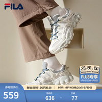 FILA 厚底透气老爹鞋 雨雾灰 38码 女款休闲运动鞋