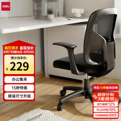 得力 DL 得力工具 deli 得力 4900S 人体工学靠背办公椅电脑椅