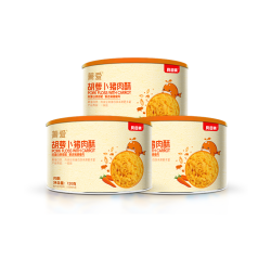 贝因美 菁爱肉酥120g*3罐猪肉酥胡萝卜味儿童辅食拌饭安心无添加