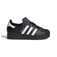 移动端：adidas 金标贝壳头运动板鞋（三叶草系列休闲小白鞋男女）FU7712 黑金EF5398 38