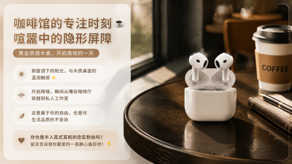 降噪耳机:Apple AirPods 4 主动降噪款 半入耳式真无线蓝牙耳机 白色 无线充电 Type-C