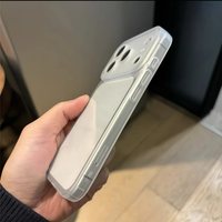 奥菲顿 磨砂透白加厚镜头适用iPhone17/16/15/14/13promax全包防摔