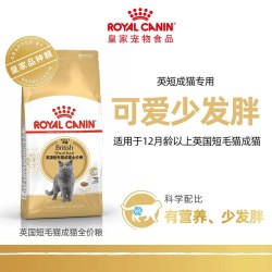 皇家 猫粮BS34英短蓝猫专用丰盈毛发通用粮全价主粮0.4kg