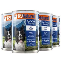 K9Natural 新西兰进口全价狗主食罐头成幼犬进口狗湿粮拌饭370g*4