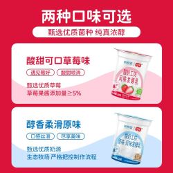 新希望 琴牌塑杯酸奶工坊原味草莓风味发酵乳 120g*12杯