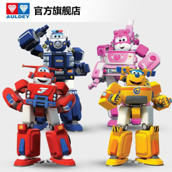 奥迪双钻 超级飞侠4只Q版载具机器人