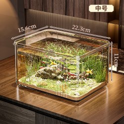 乌龟缸鱼缸客厅2025新款金鱼饲养家用仿玻璃亚克力小型桌面生态缸
