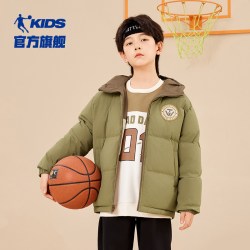 乔丹 男童厚款双面穿羽绒服