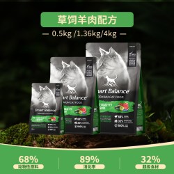 SmartBalance悦佰思猫粮新西兰进口草饲羊肉猫咪主粮红肉全猫粮