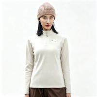 伯希和 抓绒衣 男女秋冬 米白色M