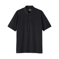 無印良品 MUJI 天竺织凉感 黑色 XL 男士POLO衫