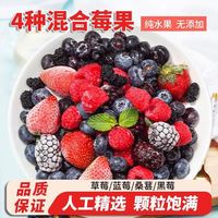 达布榴 新鲜速冻混合莓蓝莓桑葚草莓黑莓急冻水果人工精选奶茶烘焙商用