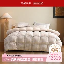水星家纺 鹅绒被A类95%白鹅绒四季被芯锁温羽绒被子春秋被褥 吉光飞羽白鹅绒四季被220×240cm