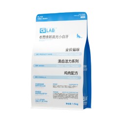 高爷家 GLAB猫粮口腔护理全价成猫粮磨牙洁齿清新口气抑结石1.5kg