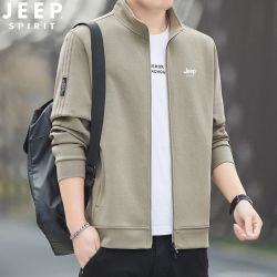 JEEP SPIRIT JEEP吉普开衫卫衣男士春秋季新款休闲夹克潮流宽松运动男上衣外套