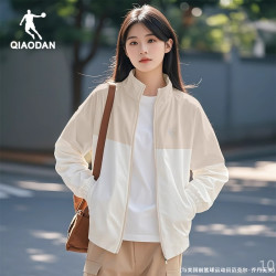 乔丹 运动风衣女2026新款防风衣户外梭织防风防泼水外套女生上衣