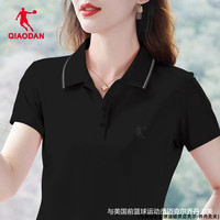 乔丹 短袖T恤女大码新款夏季速干透气休闲翻领POLO衫半袖上衣百搭