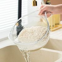 淘米洗菜篮厨房洗米筛淘简约厨房用品沥水篮多功能洗菜家用淘米篮