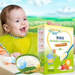 babyONE 米糊果缤纷强化铁胡萝卜苹果宝宝营养米粉辅食婴幼儿细腻好吸收