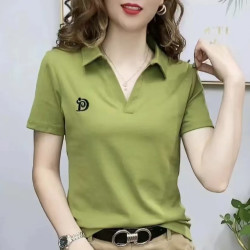 女款 修身短袖POLO衫 夏季新款T恤