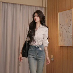 2025新款 女士长袖POLO领衬衫