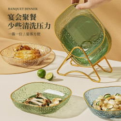 家中角落摆放粗盐碟受益无穷 家用食品级骨碟高端轻奢新款吐骨碟