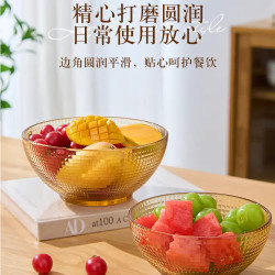 星优 波点系列 高硼硅玻璃碗 耐高温 透明泡面碗