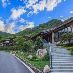 葛仙村洗心院度假别墅酒店1晚+山下天元正餐1份⭐2大2小适用+围炉冰茶1份+2大2小（15周岁以下儿童）水滑道玻璃...