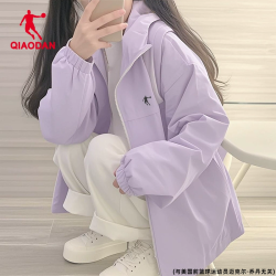 乔丹 大码防风衣女2026中长款洋气正品夹克上衣新款薄款风衣外套女