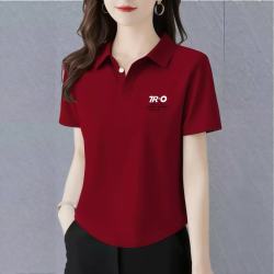 2026夏季新款POLO翻领纯棉短袖T恤女装时尚气质休闲宽松百搭上衣