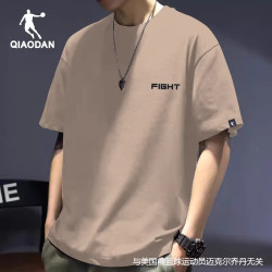 乔丹 男运动短袖T恤2026夏季新款圆领半袖大码宽松体恤纯色棉质t恤