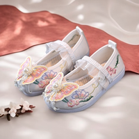 移动专享、移动端:中国风女童汉服鞋手工布鞋唐装鞋儿童绣花鞋古装鞋演出童鞋凉鞋夏