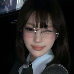 无框边框银丝防蓝光眼镜女无度数镜框