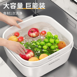 佳帮手 洗菜盆沥水篮2024新款双层家用水果盘四件套