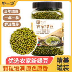 野三坡 绿豆1kg东北绿豆汤解暑绿豆粥可脱皮去皮绿豆沙糕五谷xts