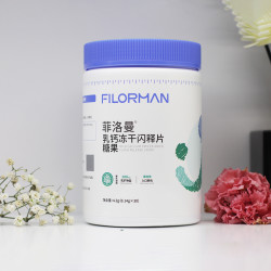 菲洛曼乳钙冻干闪释片糖果开启即食入口即化100mg片4.2g罐