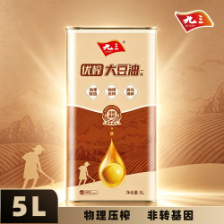 九三 26年1月产九三非转基因优榨一级马口铁物理压榨大豆油5L