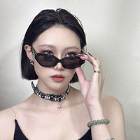 热可可偏光墨镜猫眼网红百搭时尚复古小众个性眼镜可配近视欧美风