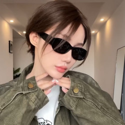槑槑哒辣妹潮酷墨镜女款高级感2024新款街拍嘻哈防紫外线太阳眼镜