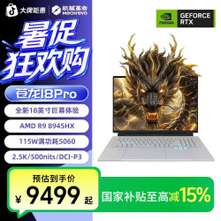 机械革命 苍龙18Pro  R9-8945HX RTX5060 游戏本笔记本