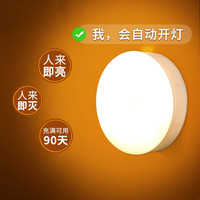 2026新款人体感应灯夜间自动亮灯家用走廊过道智能声控充电小夜灯