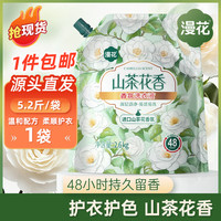 漫花 山茶花植萃香氛洗衣液5斤装持久留香去除顽固污渍清洁去污 山茶花洗衣液5.2斤装