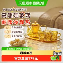 VISIONS 花茶壶套装 玻璃茶具 800mL 简约纯色