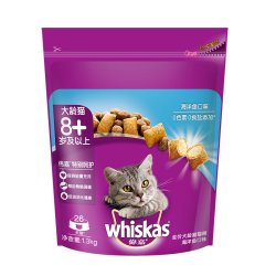 whiskas 老年猫粮1.3kg骨骼健康美短英短大龄猫通用猫主粮