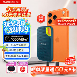 闪迪 4TB Nvme移动固态硬盘（PSSD）E61松柏青SSD 读速1050MB/s 手机直连笔记本外接硬盘