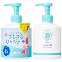 石泽研究所 最新紫外线预测,光滑紫外线凝胶 F SPF45 PA+++,适合1岁以上儿童,身体,面部,防晒霜,大凝胶,260克