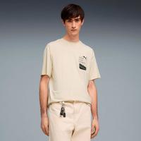 PUMA 2026男士上衣白色夏季短袖T恤舒适百搭运动T恤