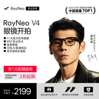 雷鸟 RayNeo 雷鸟创新 V4 XRGF53 AI智能眼镜 极夜黑（4GB、64GB)