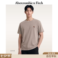Abercrombie & Fitch 经典小麋鹿图案水洗棉T恤 棕色 S